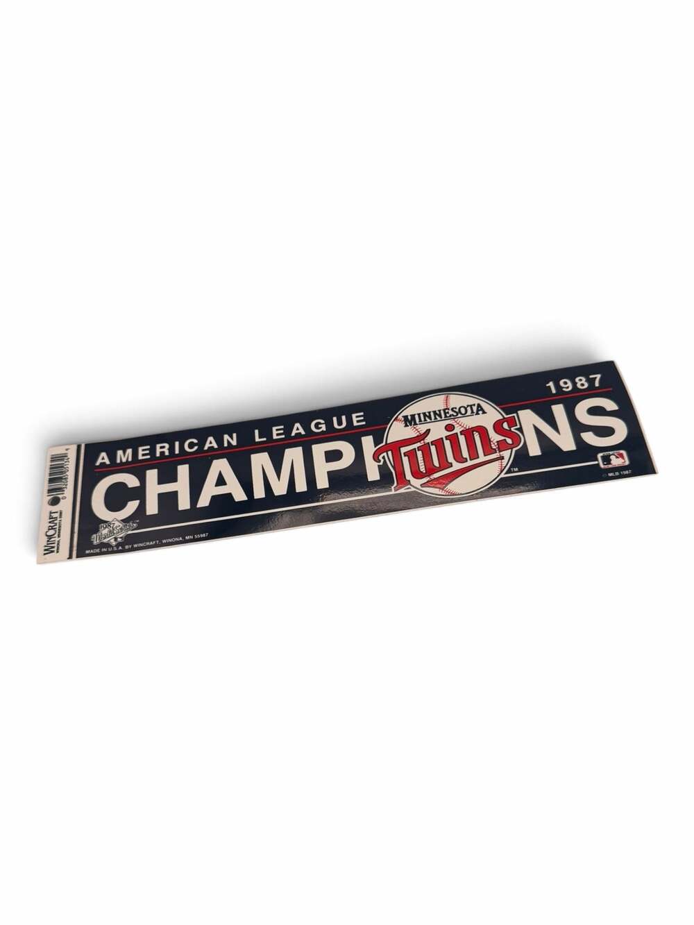 WinCraft Minnesota Twins 1987 American League Champions Vintage Bumper Sticker